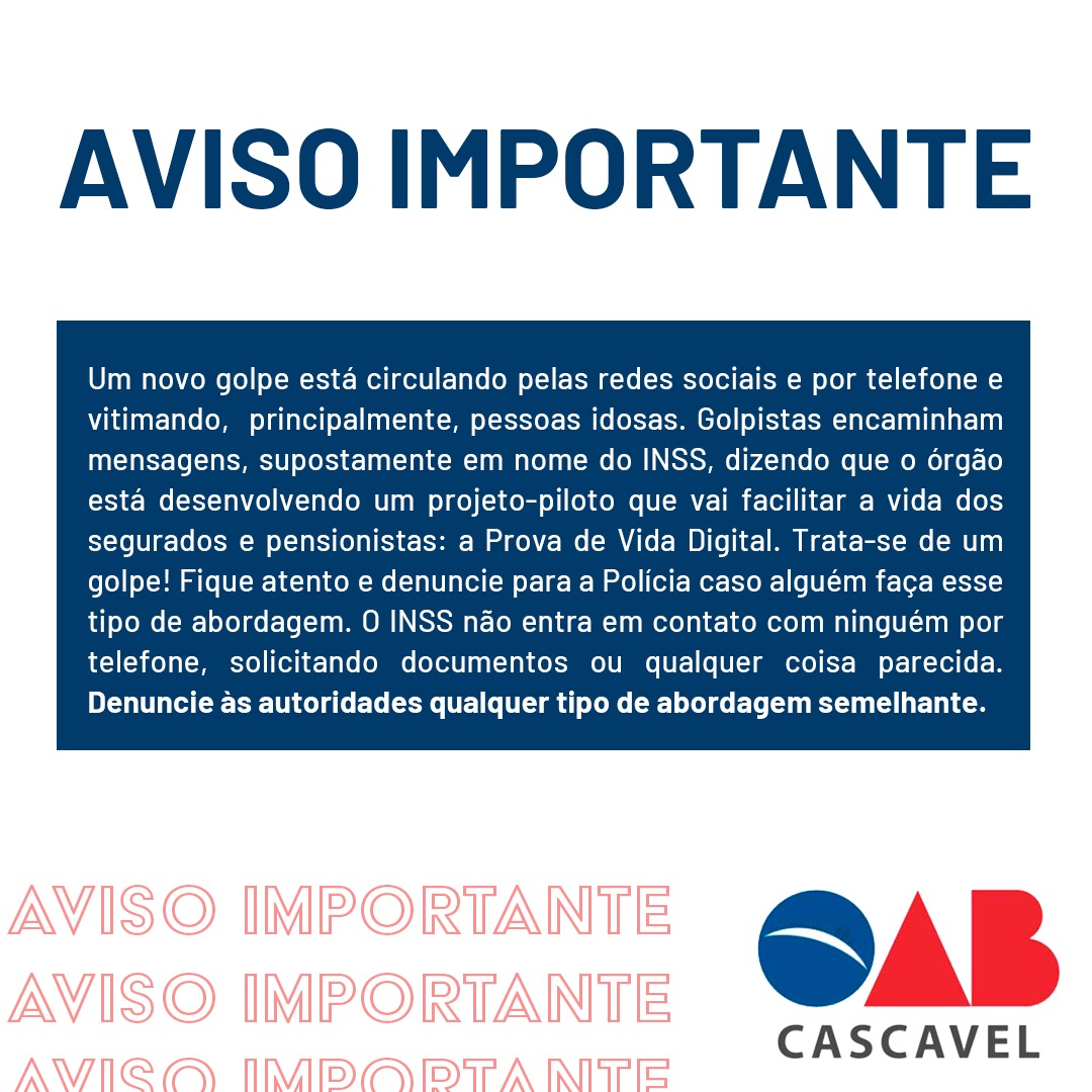 Aviso Importante - Golpe
